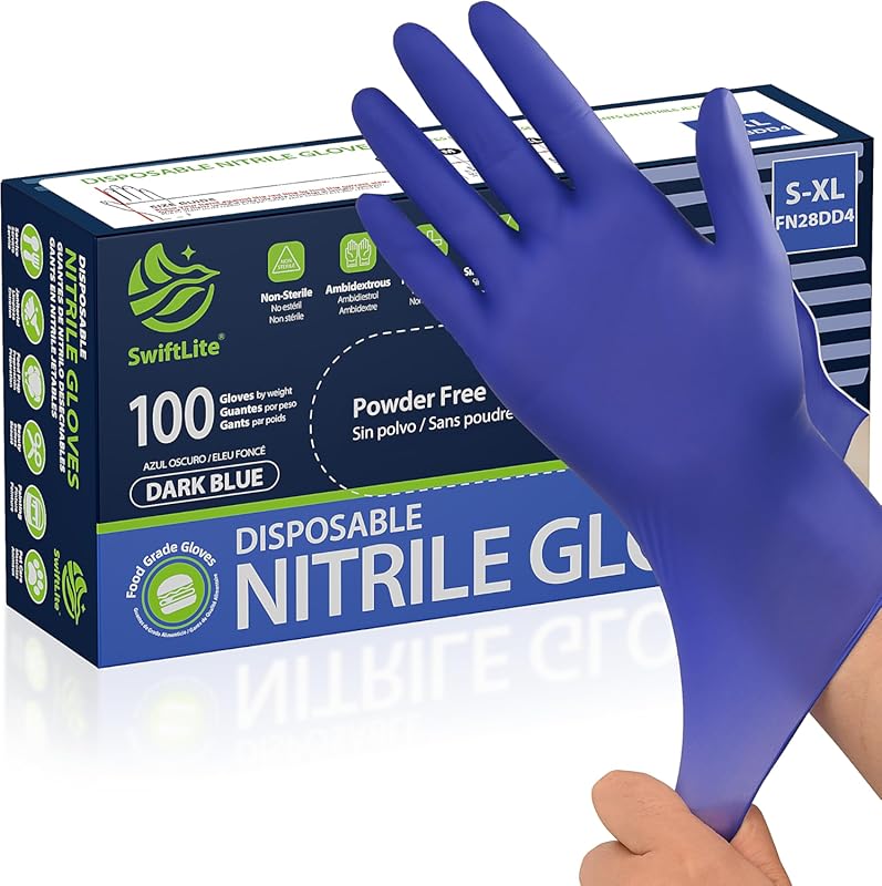 Food Safe Disposable Nitrile Rubber Gloves