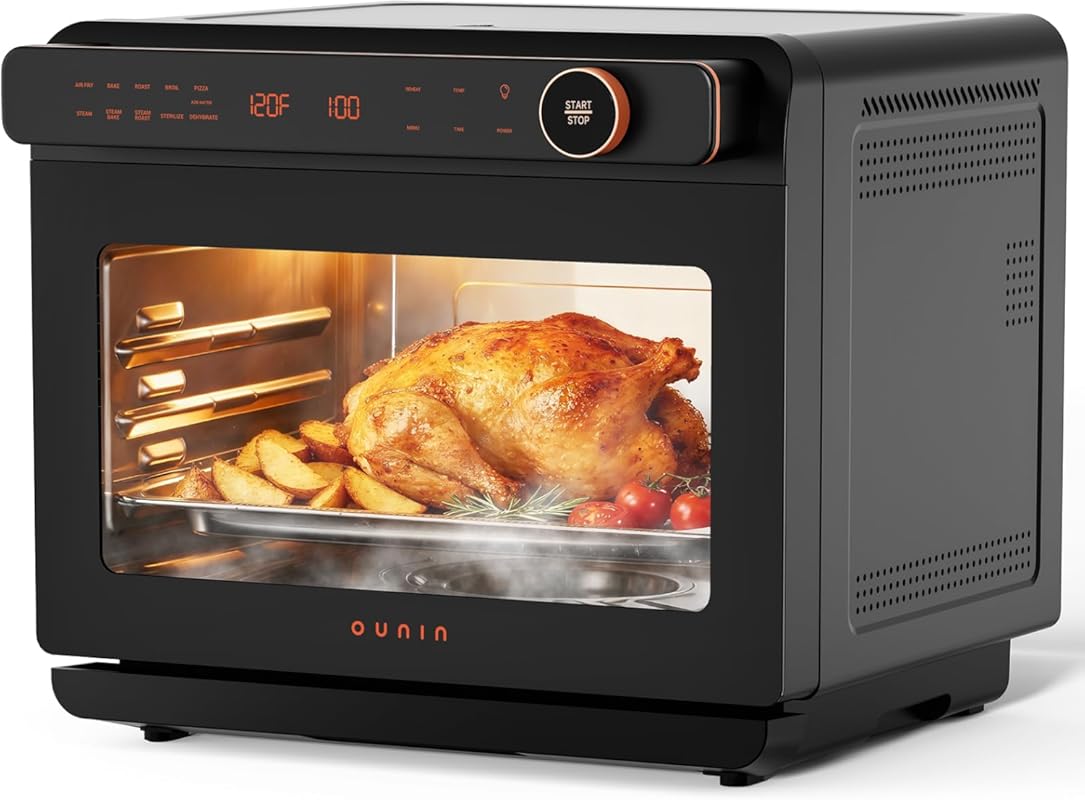 OUNIN 24L 11-in-1 Countertop Steam & Air Fryer Combo Oven, Convection