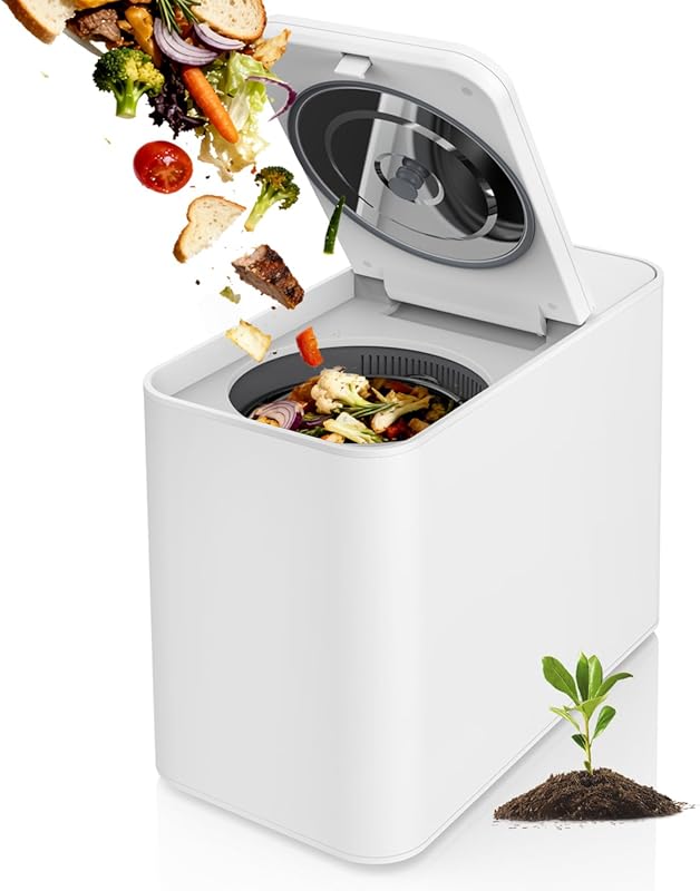 3L Electric Smart Composter for Kitchen, Odorless & Auto-Cleaning, Con