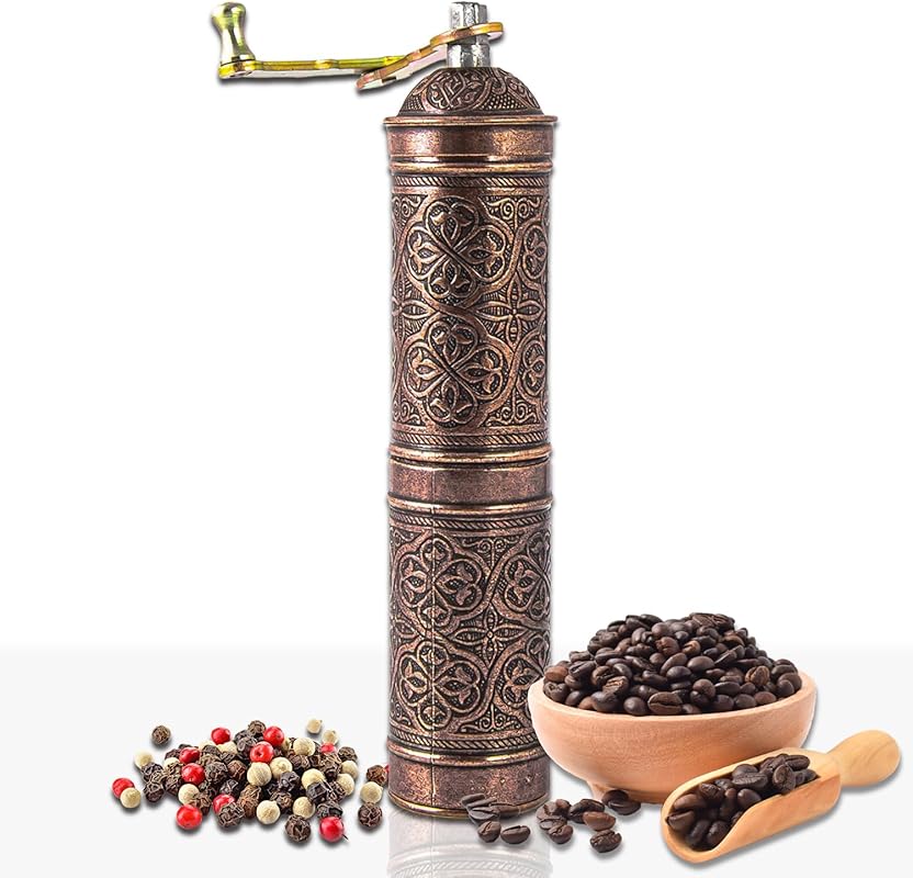 Handmade Turkish Manual Pepper & Coffee Grinder: Adjustable Coarseness