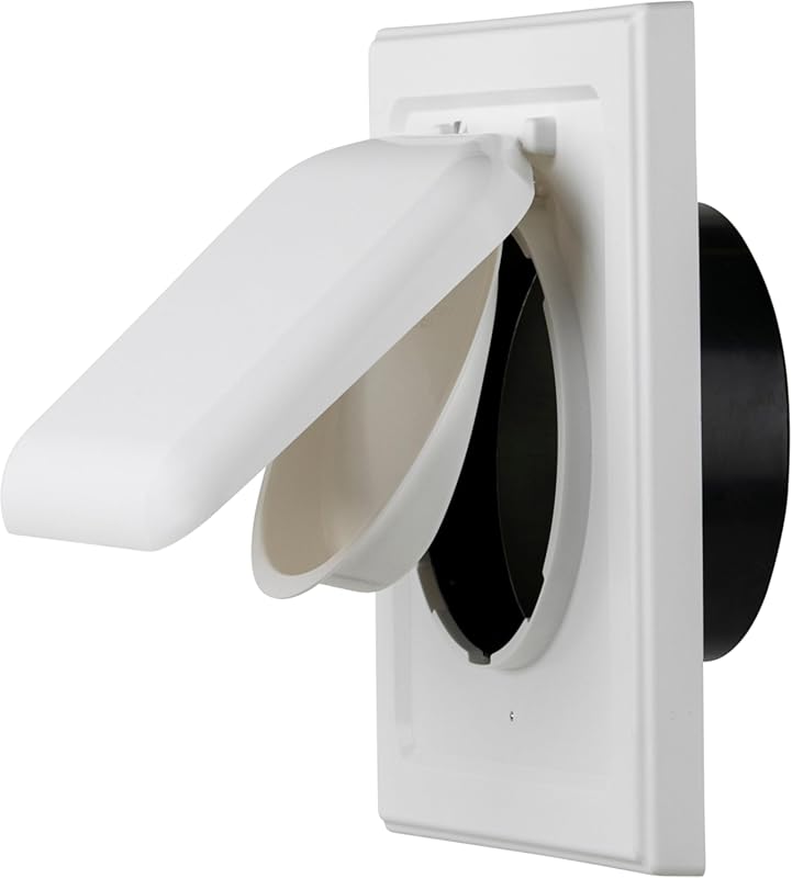 NO-PEST VENT Dual Door 4 Inch Outdoor Dryer Vent Cover, UV Resistant P