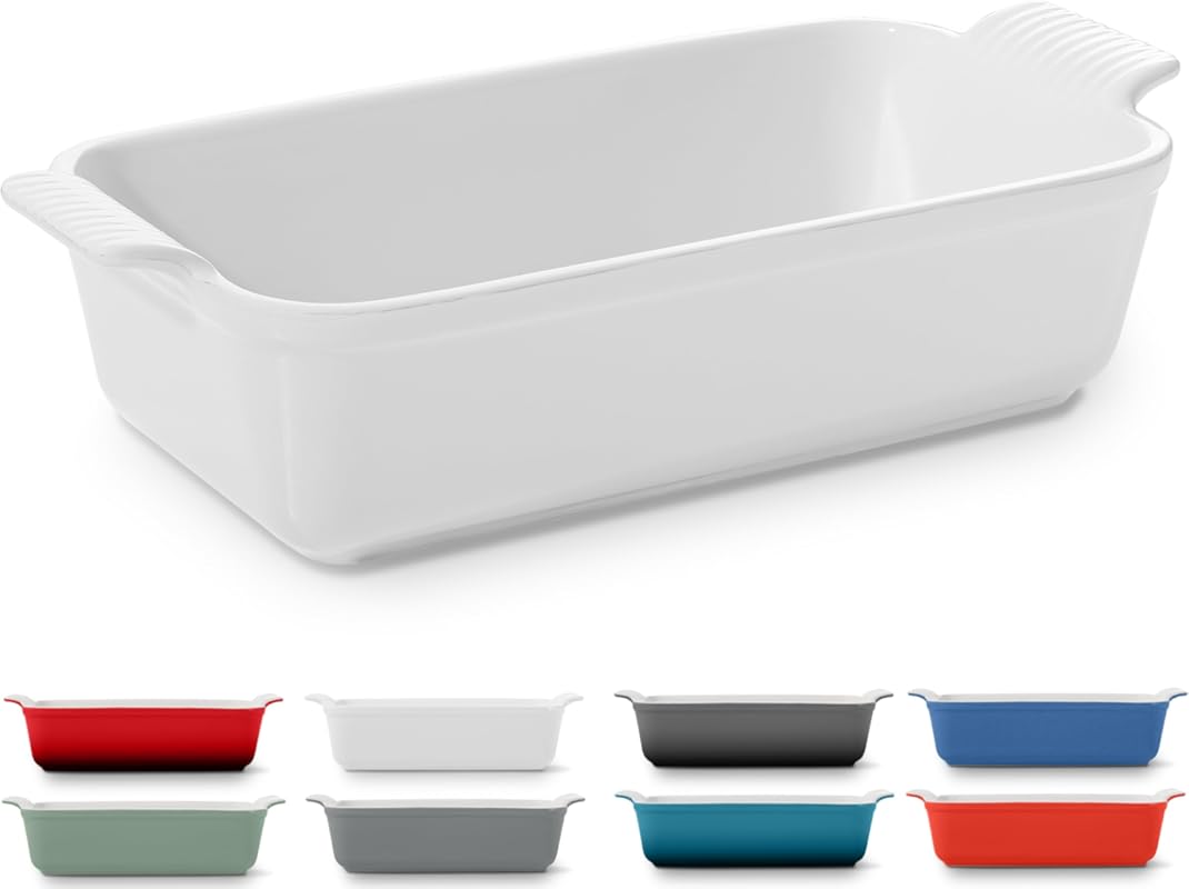 Signature Stoneware Non-Stick Loaf Pan, 1lb, Perfect for Bread Baking 