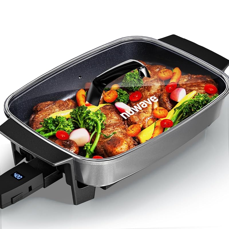 Nuwave Medley XL Digital Electric Skillet: Family Size, 7qt, PFAS-Free