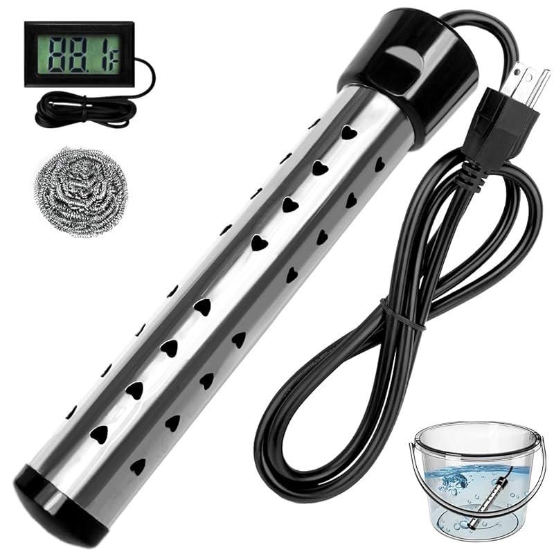 2000W Portable Electric Immersion Heater with Fast Heating, 304 SS Gua