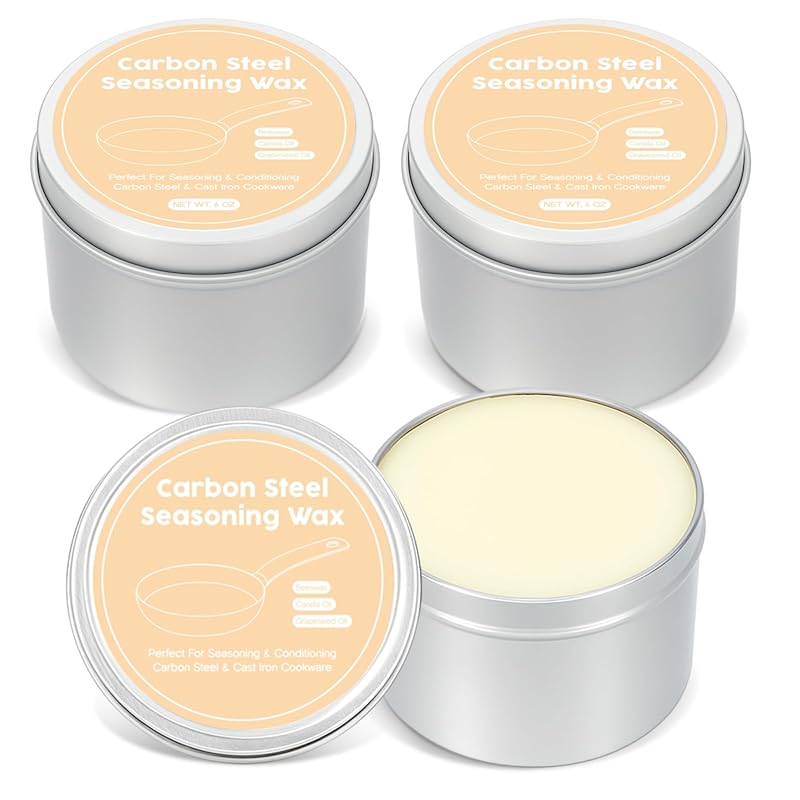 3 Pack Cast Iron & Carbon Steel Seasoning Wax – Restore & Maintain Coo