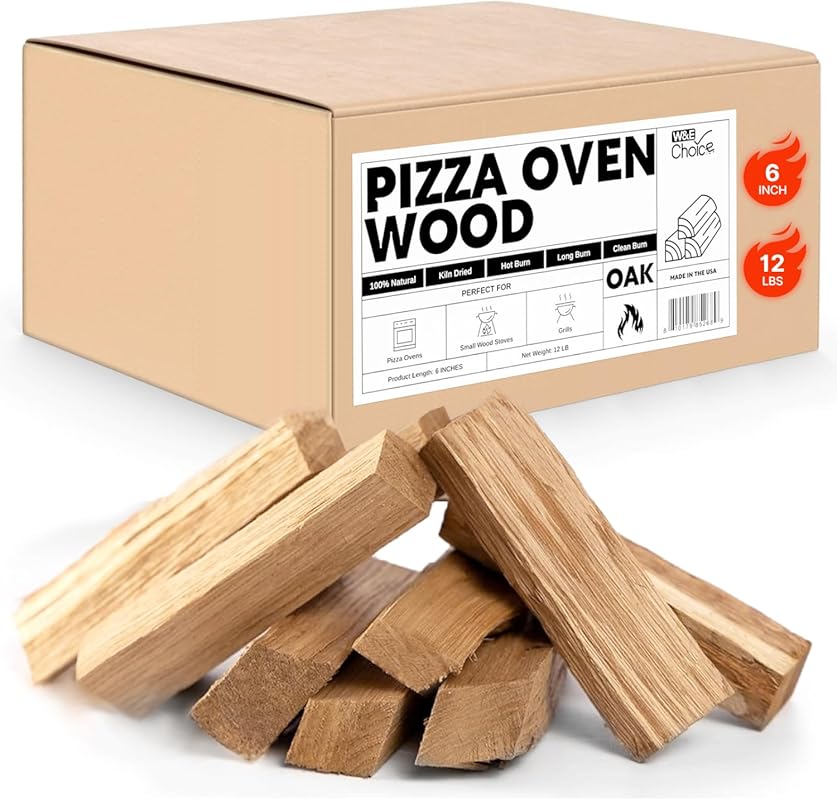 W&E Choice Kiln Dried Oak 6 Inch Mini Logs for Pizza Ovens, Ooni, Gozn