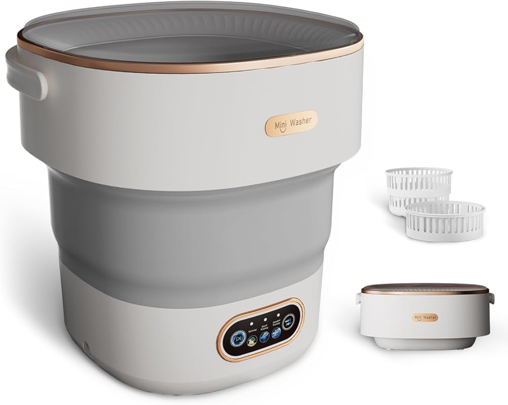 16L Foldable Portable Mini Laundry Machine & Spinner for Baby Clothes,