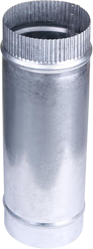 4-Inch Galvanized Steel Round Dryer Vent Duct, 12-Inch Metal Pipe for 