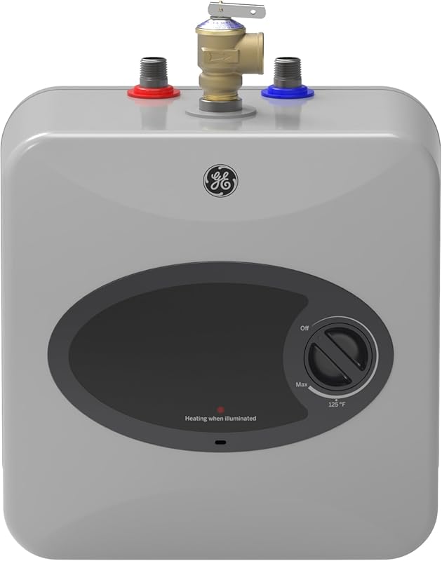GE Appliances GE02P08BAW 2.5 Gallon Mini Tank Water Heater, 120V Under