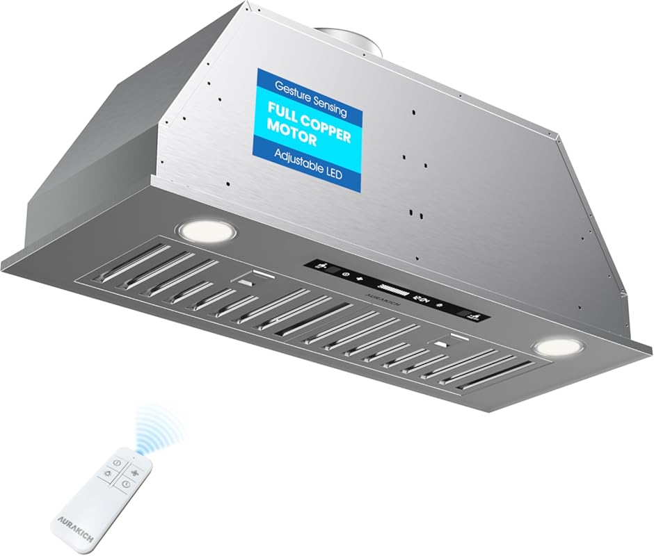 Premium 30 Inch 900 CFM Range Hood Insert, Copper Motor, Triple Smart 