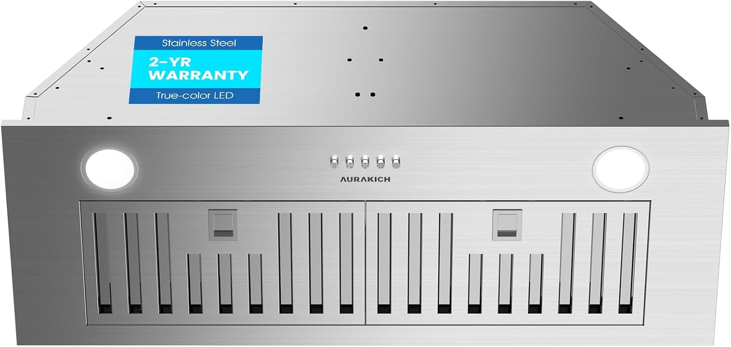 Premium 30 Inch 620 CFM Range Hood Insert, Built-in Kitchen Hood with 