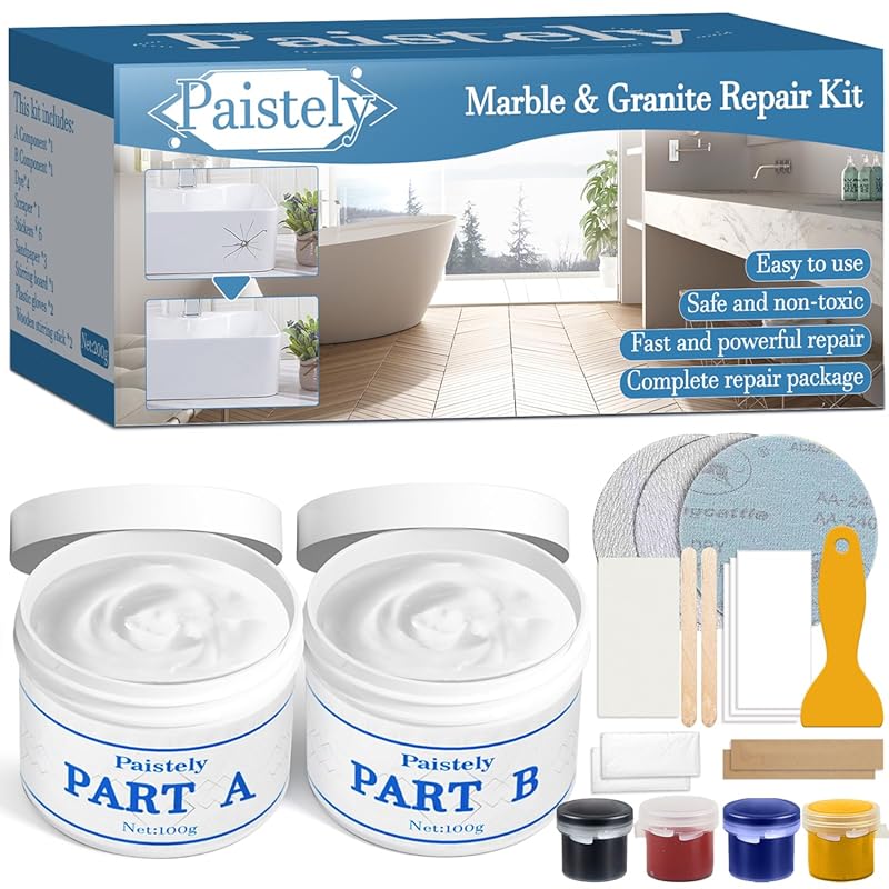 Granite & Marble Countertop Repair Kit - Color Match, Waterproof Fille