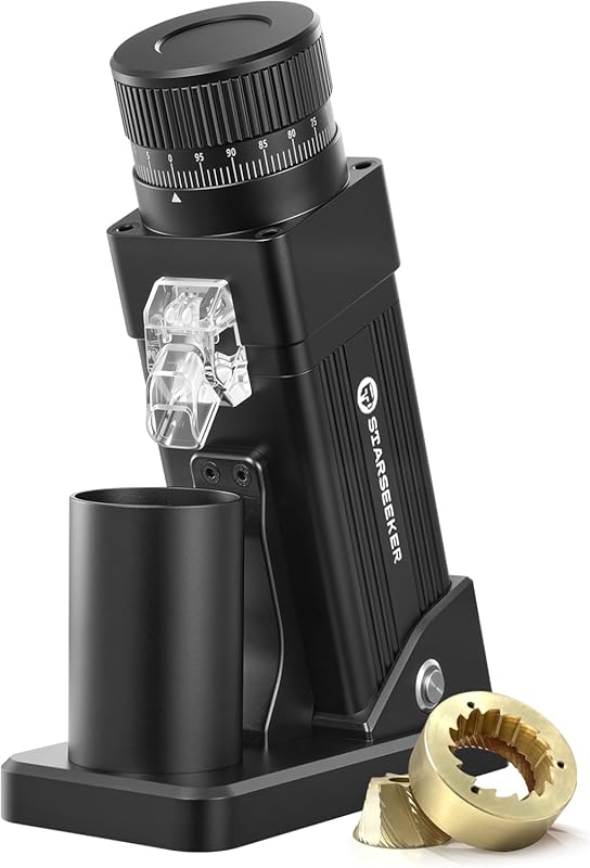 STARSEEKER E55 Pro Electric Coffee Grinder, 55mm Titanium Conical Burr