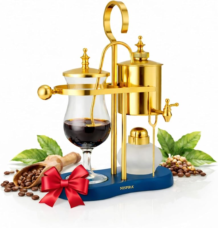 Nispira Belgian Balance 500ml Syphon Coffee Maker, Vintage Gravity Bre