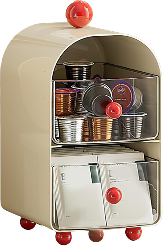 Double-Layer Transparent Storage Drawers, Plastic Organizer Bins for V