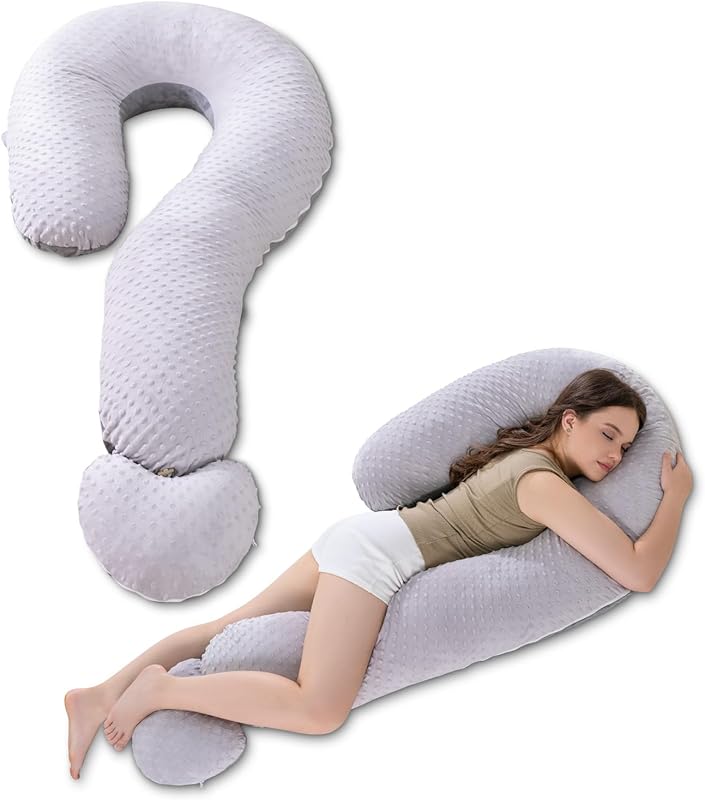 Meiz Question Mark Body Pillow for Adults & Couples, Dual-Sided Velvet