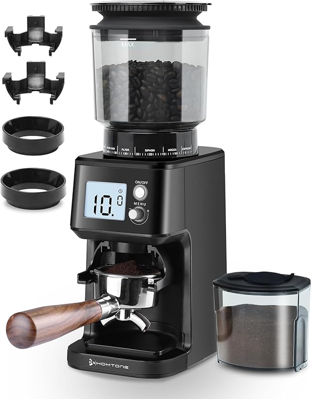 Homtone Conical Burr Electric Espresso Grinder with 51 Precise Setting