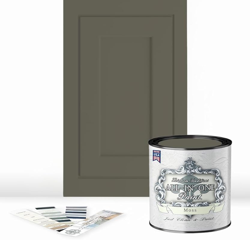 Heirloom Traditions ALL-IN-ONE Paint, Moss Quart, Durable Cabinet & Fu