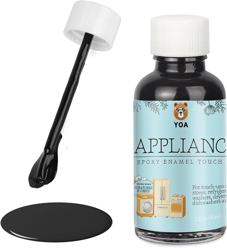 YOA Black Multi-Purpose Stainless Steel Touch Up Paint for Appliances,