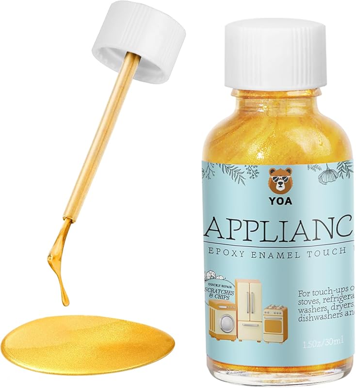 YOA Gold Multi-Purpose Stainless Steel Touch Up Paint for Appliances, 