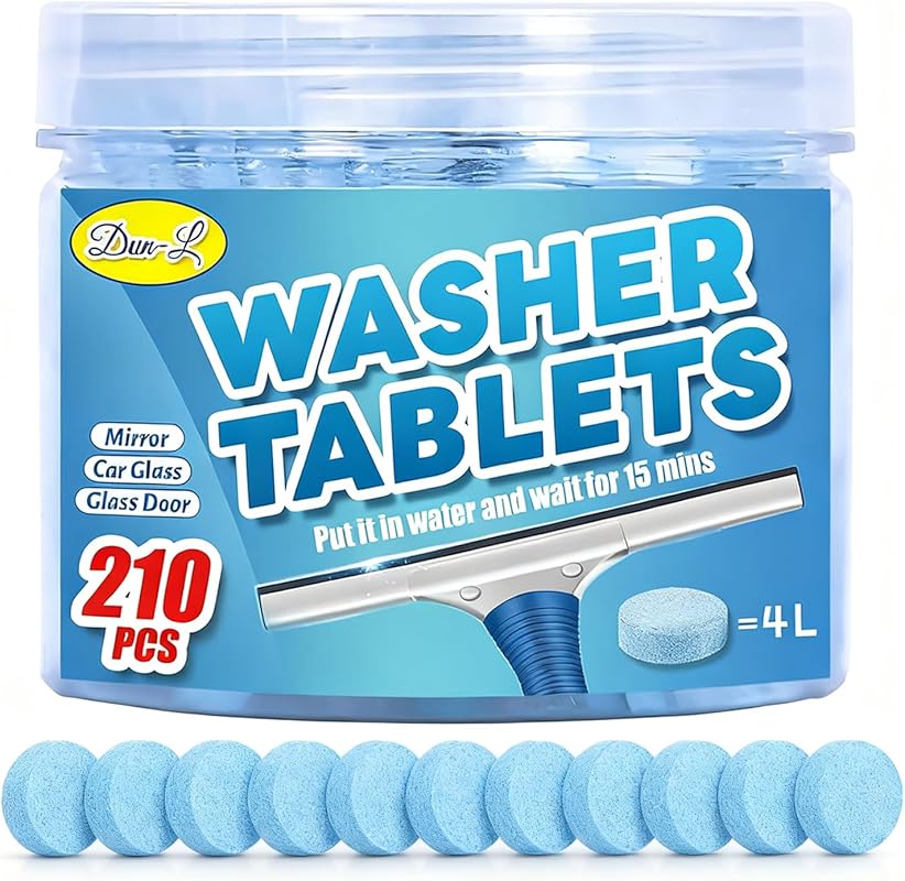 210 PCS Car Windshield Washer Tablets: Concentrated Effervescent Glass