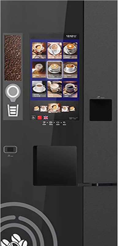 Smart Touchscreen Coffee Vending Machine: Self-Service Coin/QR Payment