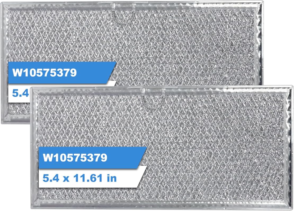 Whirlpool W10575379 Downdraft Grease Filter, 2-Pack, 12-Layer Aluminum