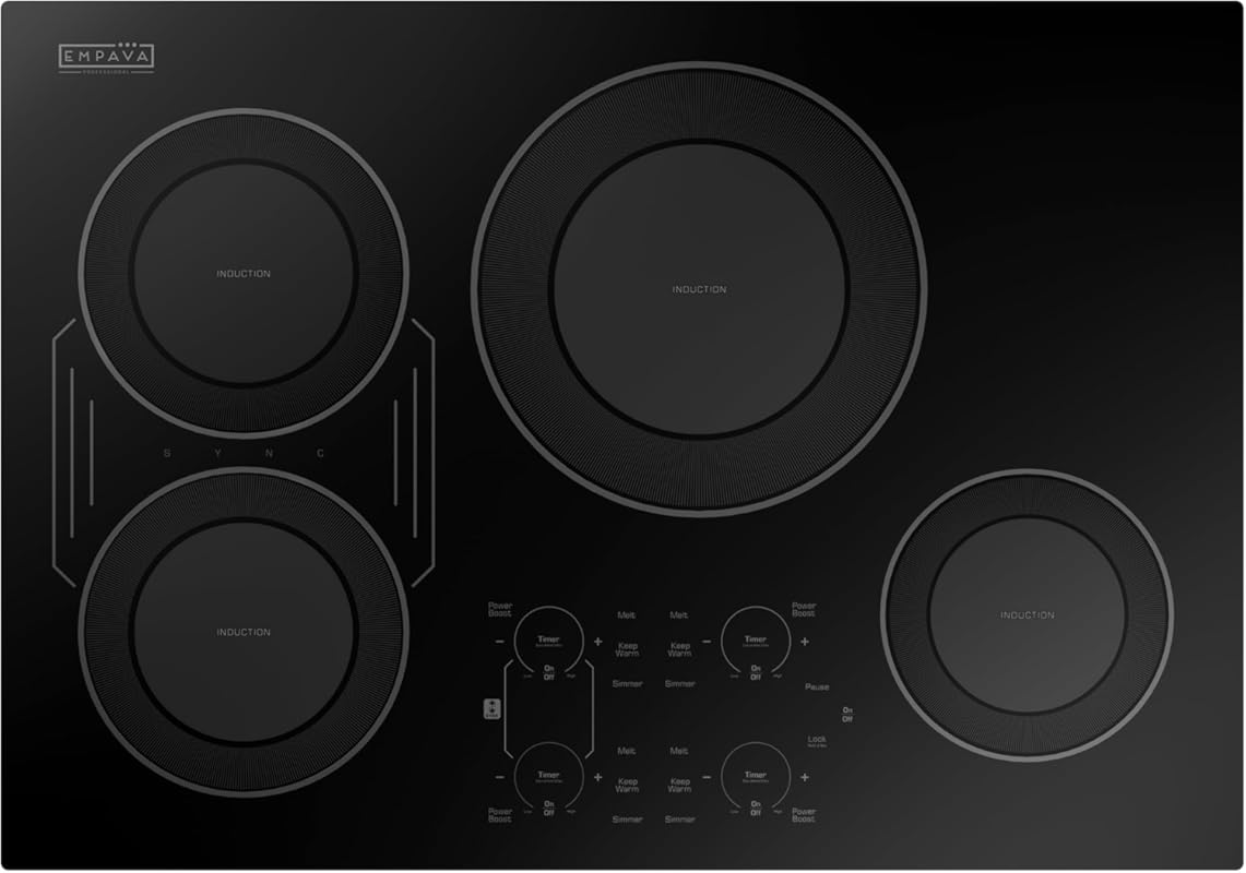 Empava 30 Inch 4 Burner Built-in Induction Cooktop with Bridge-SYNC, R