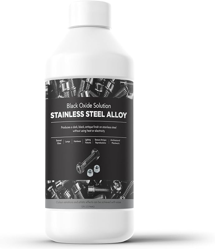 1 Quart Black Stainless Steel Blackener, Black Oxide Metal Blackening 