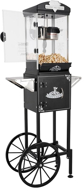 Commercial 10 Oz Stainless Steel Popcorn Machine, 900W Countertop Popp