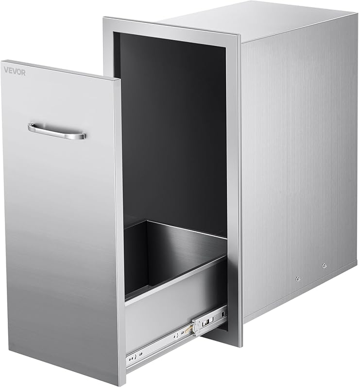 VEVOR Multi-Purpose Stainless Steel Outdoor Kitchen Trash Drawer for B