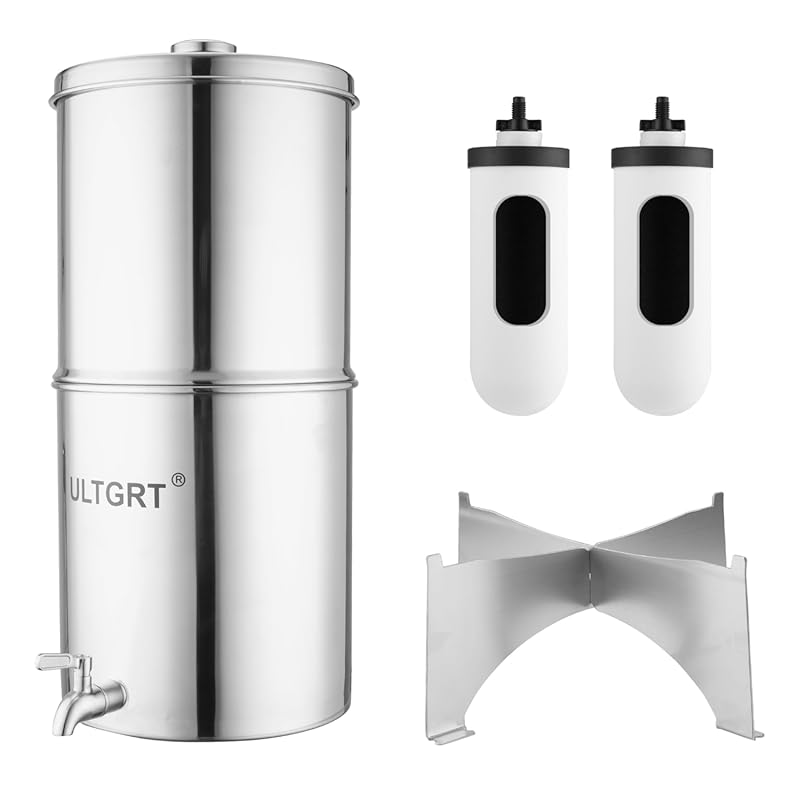SQ-GTK-CCB Gravity Water Filtration System, 2.25G, 304 Stainless Steel
