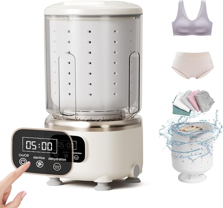 Rechargeable Portable Mini Washer & Spin Dryer Combo, 2L Capacity for 