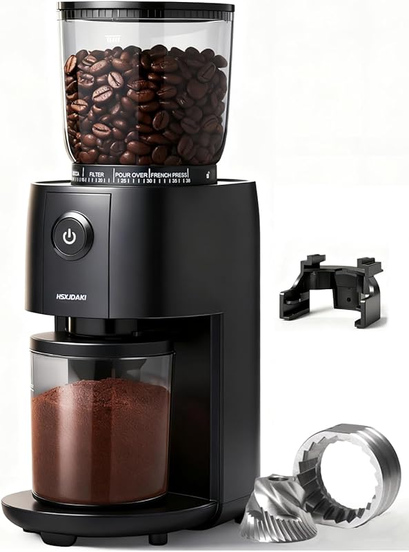 Electric Conical Burr Coffee Grinder with 38 Grind Settings for Espres
