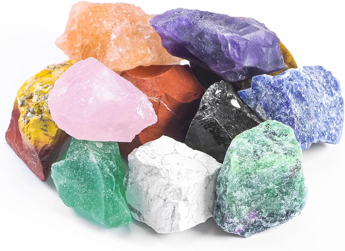 1 lbs Assorted Raw Crystals Bulk, Colorful 1