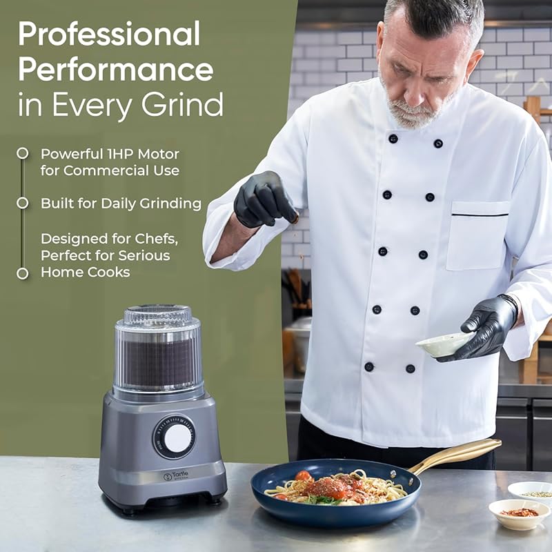 Commercial 750W Electric Spice, Herb, Grain & Coffee Grinder, Heavy Du
