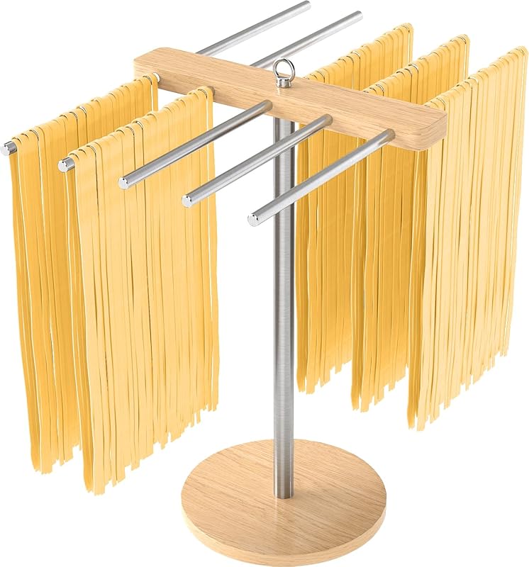 Large Collapsible Pasta Drying Rack: Stable 304 Stainless Steel Arms P