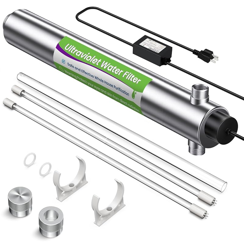 Whole House UV Water Filter Purifier System, 12GPM 55W 120V, 1