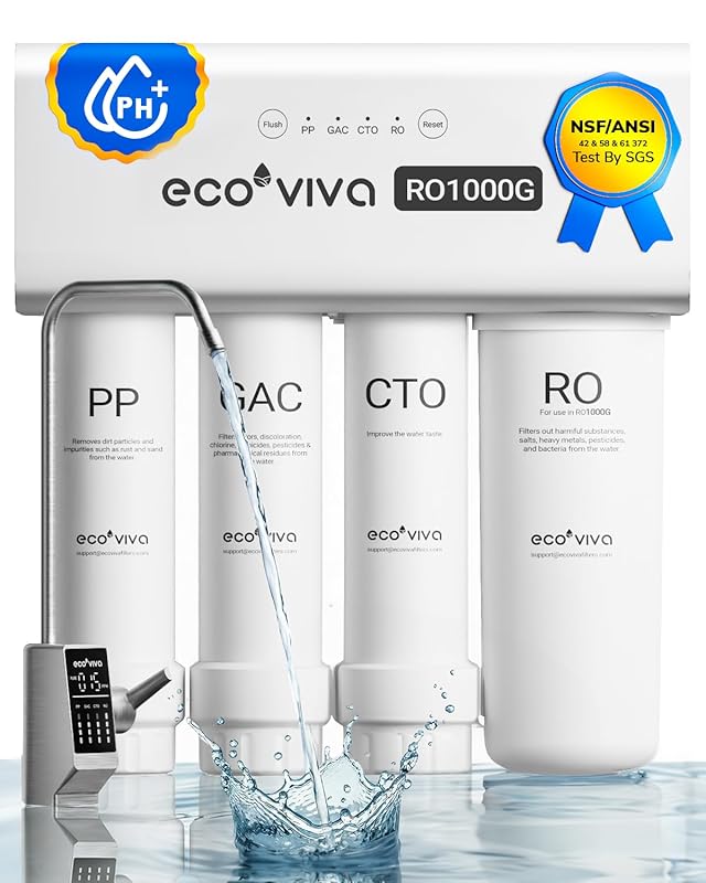Ecoviva RO1000G Tankless Commercial 9-Stage Reverse Osmosis System (NS