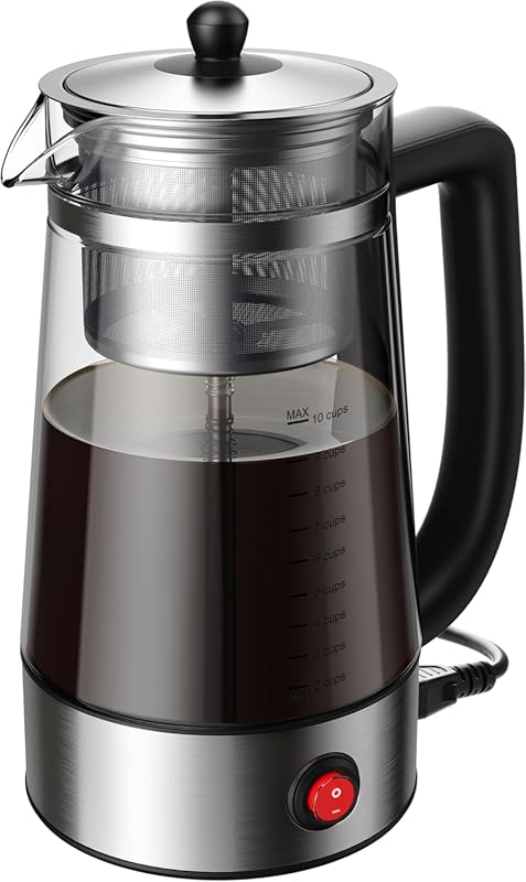 Electric Coffee Percolator with 2-10 Cup Capacity, Auto Keep Warm & St