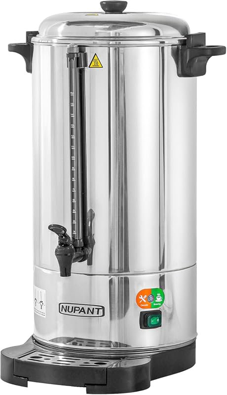 Commercial 100-Cup Coffee Urn, 15L Dispenser with Upgraded Percolator,