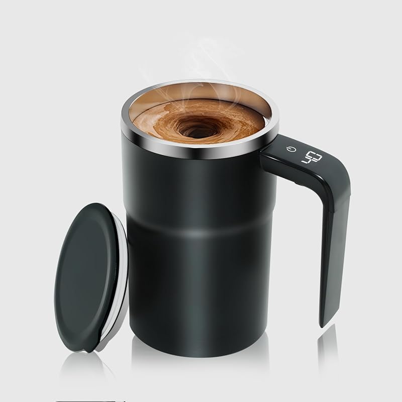 Rechargeable 316 Stainless Steel Self Stirring Coffee Mug 12.8oz with 