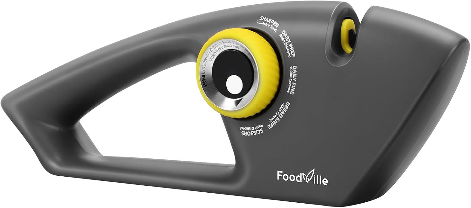 5-in-1 Knife Sharpener: 5 Stages with Tungsten, Diamond, Ceramic for K