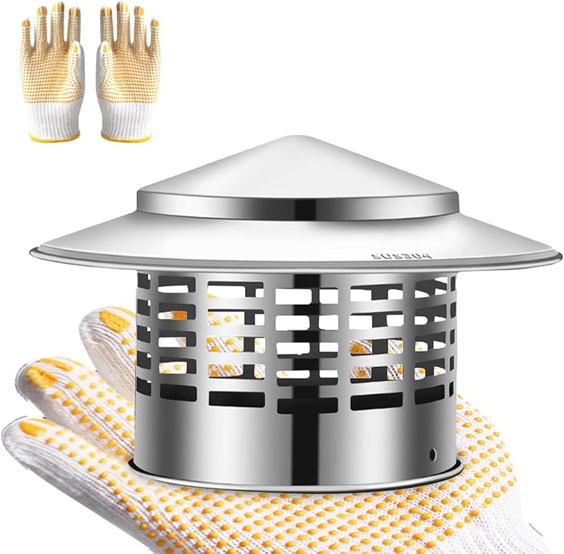 4 Inch 304 Stainless Steel Cone Top Chimney Cap with Screen