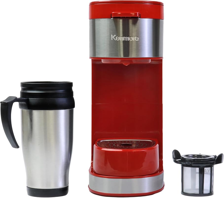 Koolatron Kenmore Single Serve Coffee Maker: Hot & Iced, K-Cup & Groun