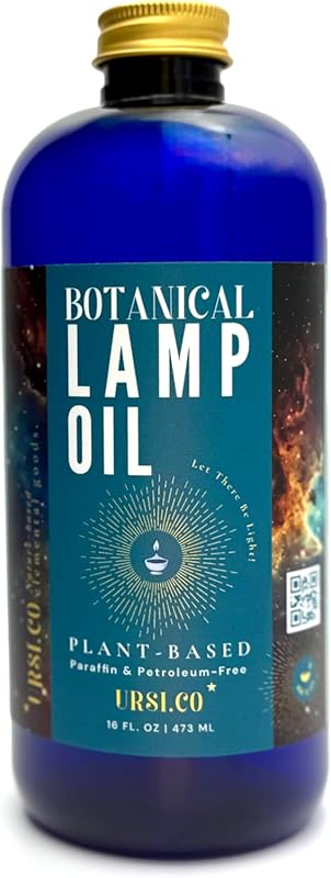 Botanical Plant-Based Lamp Oil - Paraffin & Petroleum-Free, Eco-Friend
