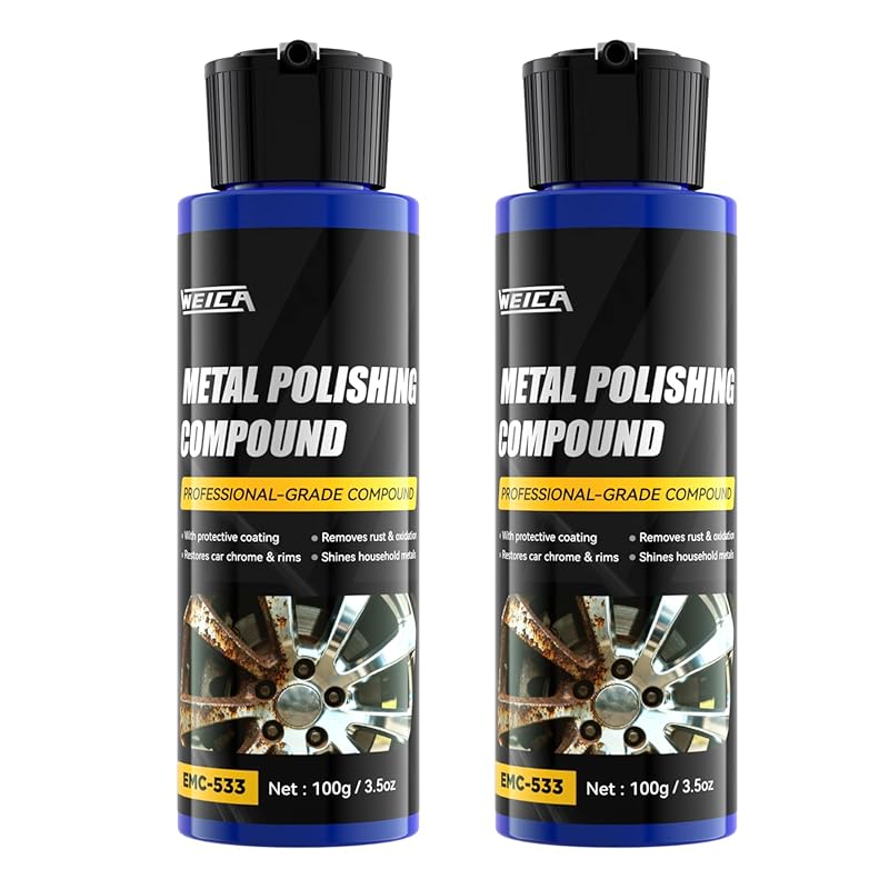WEICA Chrome Metal Polish & Restorer for Cars - Removes Rust, Oxidatio