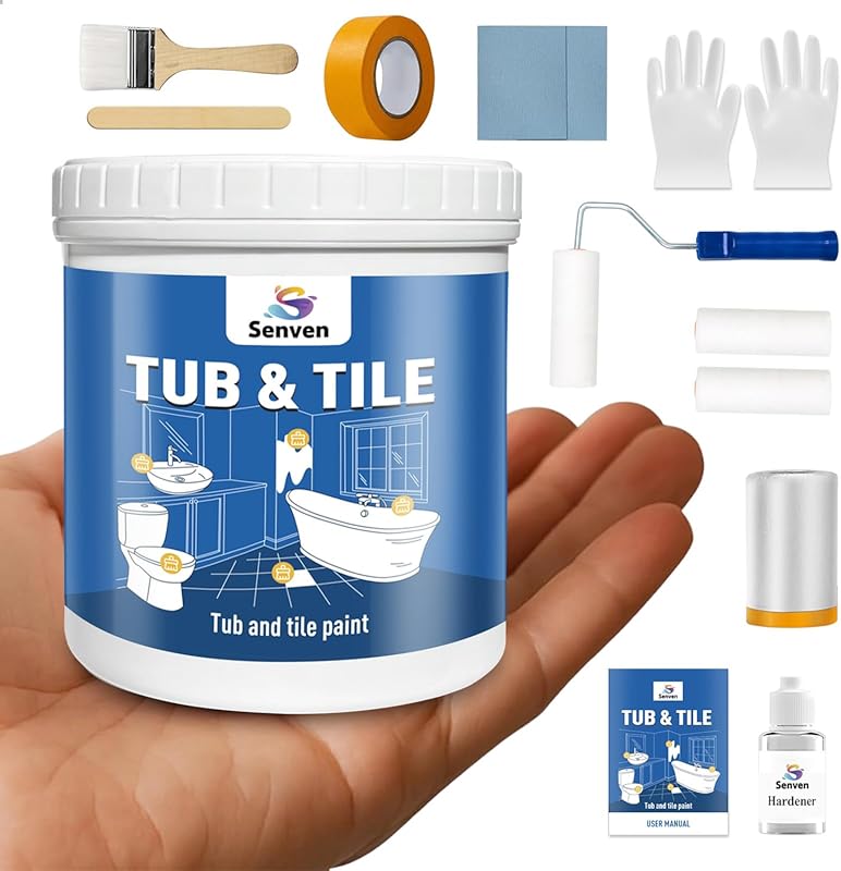 Gloss White Tub & Tile Refinishing Kit (5oz) for Bathtub, Sink, & Toil