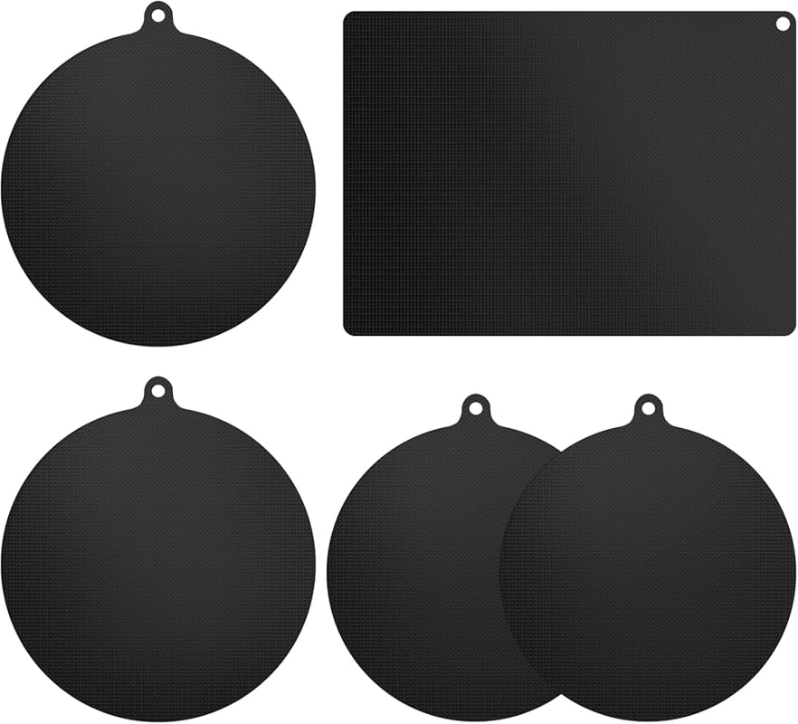 EEEKit 5 PCS Silicone Induction Cooktop Protector Mats, 0.7mm Thick, R