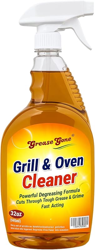 Heavy-Duty Grill & Oven Cleaner Spray, Fast-Acting Degreaser Removes B